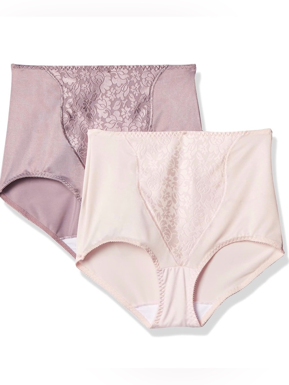 Bali Lace-Front High-Waist Briefs - Blush & Mauve